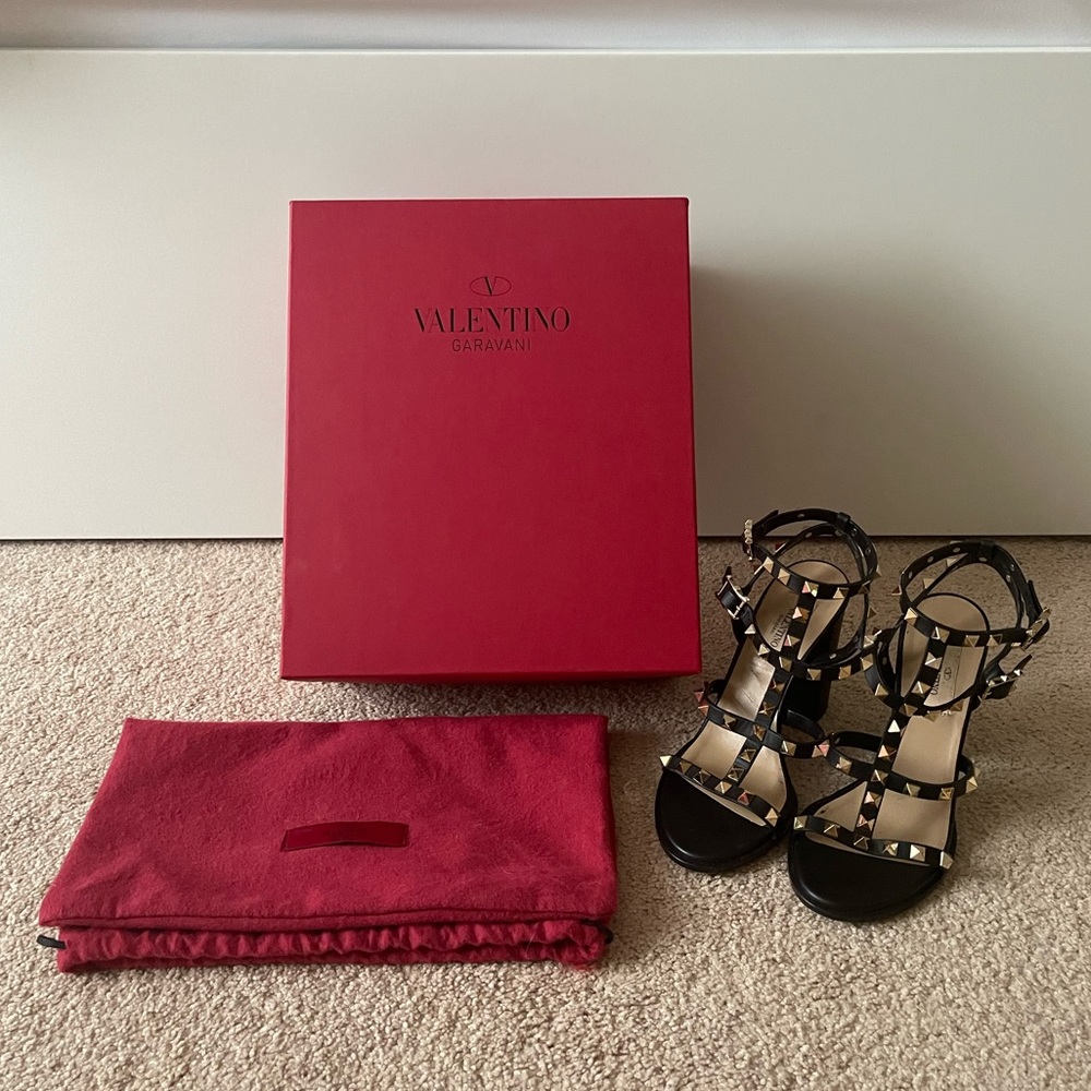 Valentino Rockstud Caged Chunky Heel